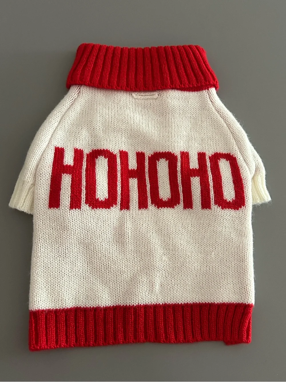 Mark & Graham m Knit dog sweater hohoho